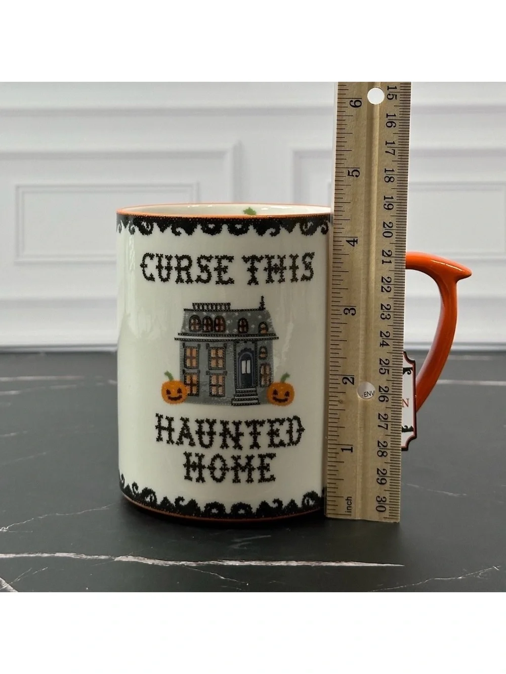 EnVogue Mug - Curse This Haunted Home, Orange and B